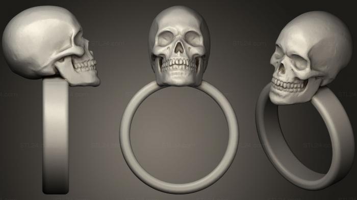 Ювелирные перстни и кольца (Набор украшений с черепом, JVLRP_0830) 3D модель для ЧПУ станка